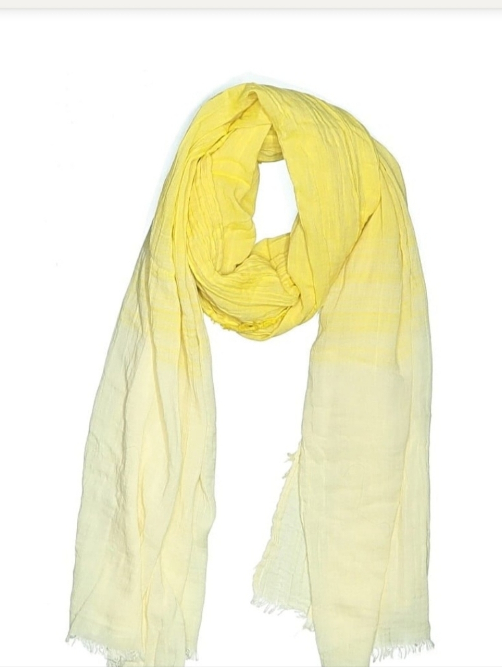 Bundle Of 2 Super Long Lightweight Gauzy Scarves in Yellow/ Blue 82"